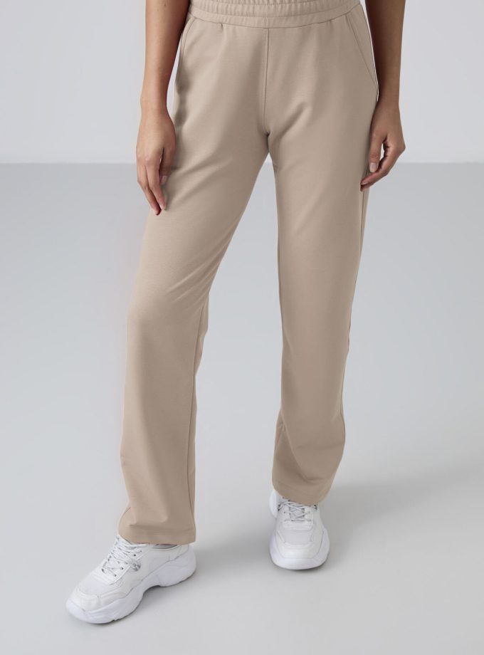 Tommylife bej High Waist With Women's Sweatpants - 94584