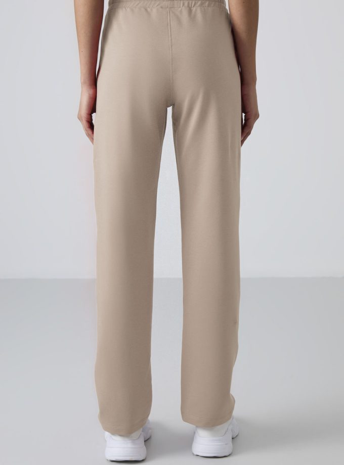 Tommylife bej High Waist With Women's Sweatpants - 94584