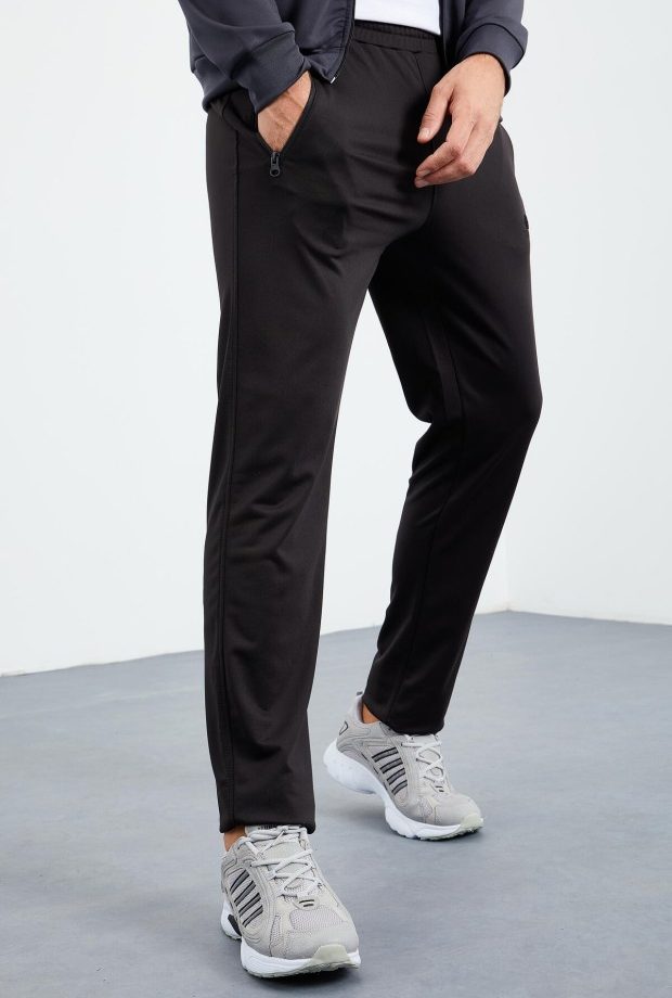 Tommylife Standard Fit Three-Pocket Men's Sweatpants 84838 BLACK